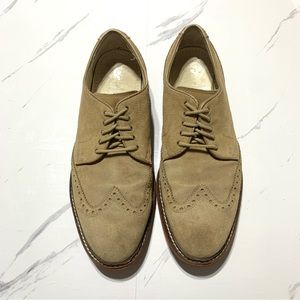 COLE HAAN Nude Suede Leather Oxford Shoes Sz 9 Medium